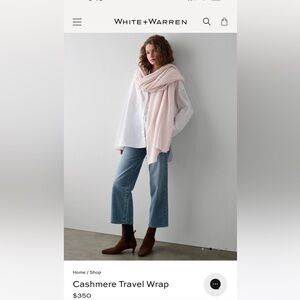 White + Warren Cashmere Travel Wrap - Pink Sand